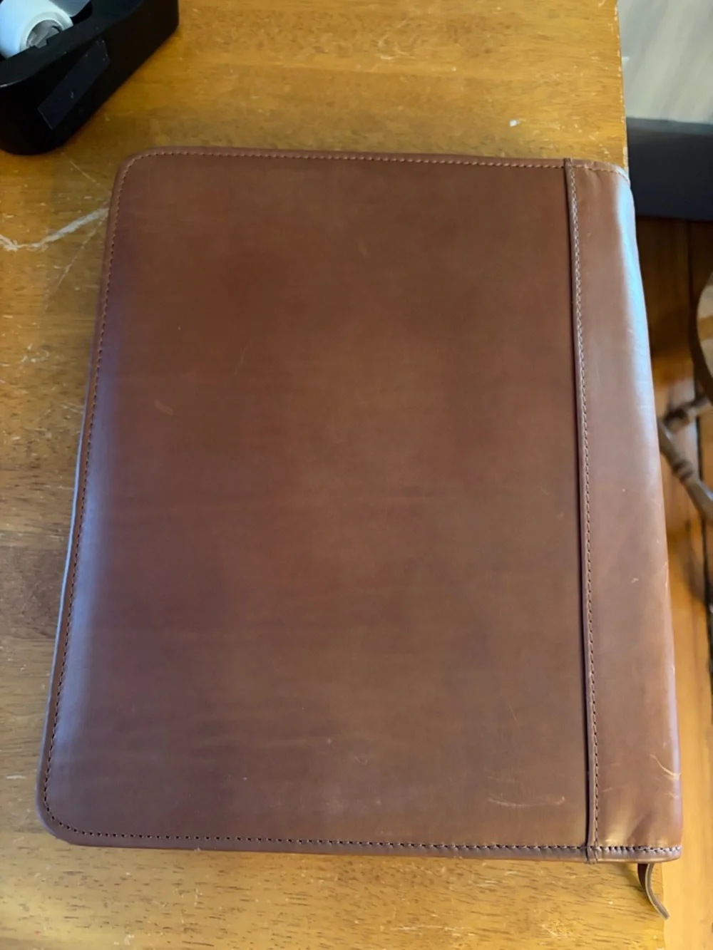 Brown Leather Portfolio Binder
